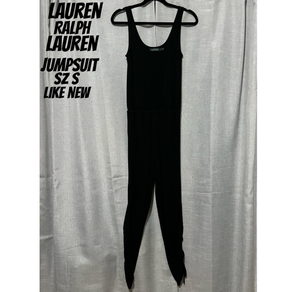Like New Lauren Ralph Lauren Sleeveless Jumper-Sz S-Black-Pockets-Elastic Waist